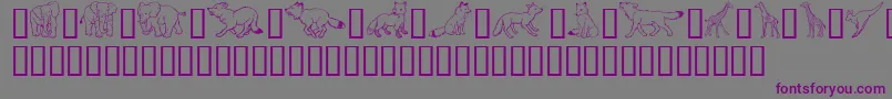 GeWildKingdomEToK Font – Purple Fonts on Gray Background