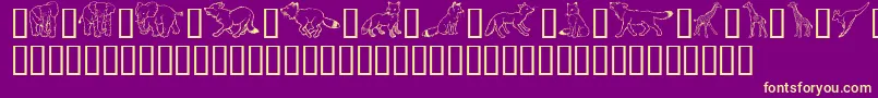 GeWildKingdomEToK Font – Yellow Fonts on Purple Background