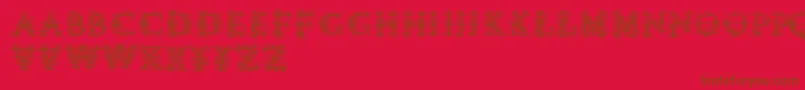Vespasiansflorials Font – Brown Fonts on Red Background