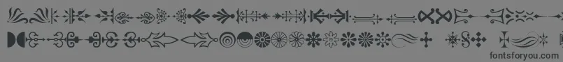 Decorations Font – Black Fonts on Gray Background