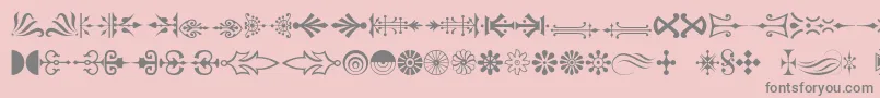Police Decorations – polices grises sur fond rose