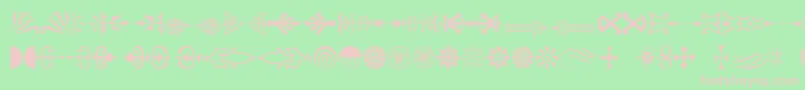 Decorations Font – Pink Fonts on Green Background