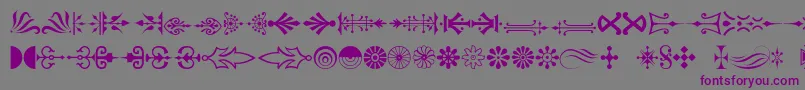 Шрифт Decorations – фиолетовые шрифты на сером фоне