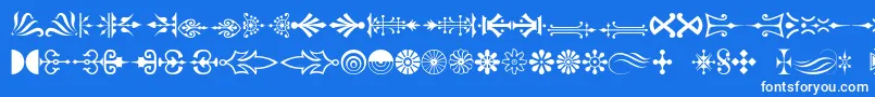 Decorations Font – White Fonts on Blue Background