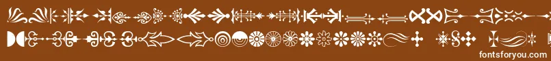 Decorations Font – White Fonts on Brown Background