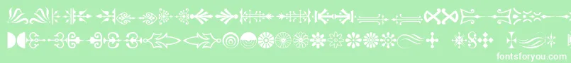 Decorations Font – White Fonts on Green Background