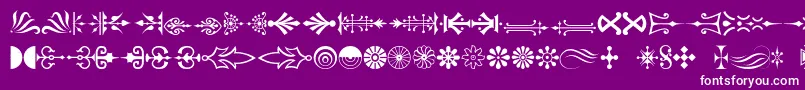 Police Decorations – polices blanches sur fond violet