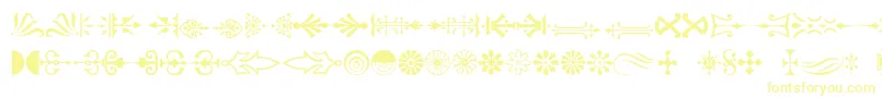 Decorations-fontti – keltaiset fontit