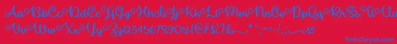 MakeMagicHappenOtf Font – Blue Fonts on Red Background