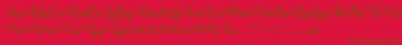 MakeMagicHappenOtf Font – Brown Fonts on Red Background