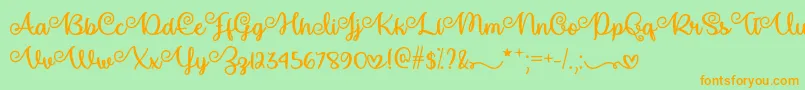 MakeMagicHappenOtf Font – Orange Fonts on Green Background