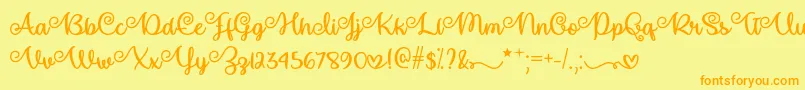 MakeMagicHappenOtf Font – Orange Fonts on Yellow Background