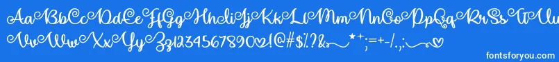 MakeMagicHappenOtf Font – White Fonts on Blue Background