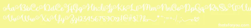 MakeMagicHappenOtf Font – White Fonts on Yellow Background