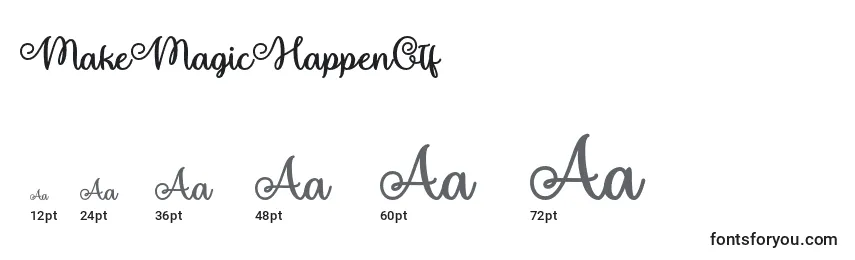 MakeMagicHappenOtf Font Sizes