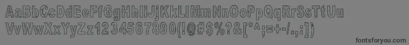 IsThereAnybodyOutThere Font – Black Fonts on Gray Background