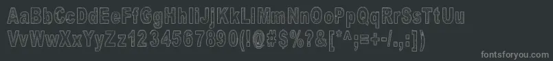IsThereAnybodyOutThere Font – Gray Fonts on Black Background