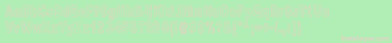 IsThereAnybodyOutThere Font – Pink Fonts on Green Background