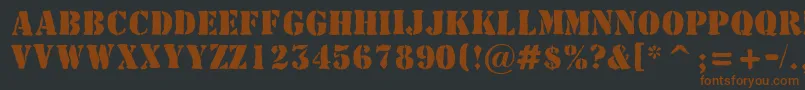AStamperbrk Font – Brown Fonts on Black Background