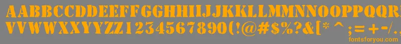 AStamperbrk Font – Orange Fonts on Gray Background