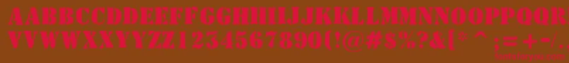 AStamperbrk Font – Red Fonts on Brown Background