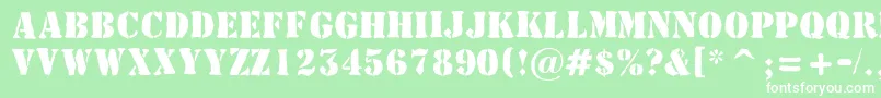 AStamperbrk Font – White Fonts on Green Background