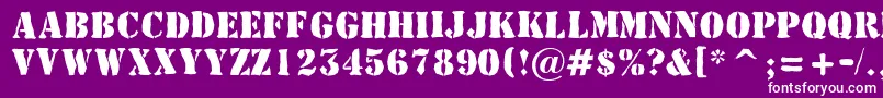 AStamperbrk Font – White Fonts on Purple Background