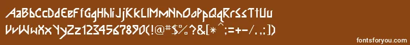 フォントIsabelitaRegular – 茶色の背景に白い文字