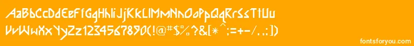 IsabelitaRegular Font – White Fonts on Orange Background