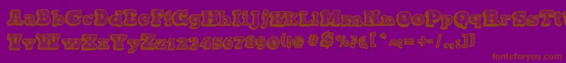 Sketchnothing Font – Brown Fonts on Purple Background