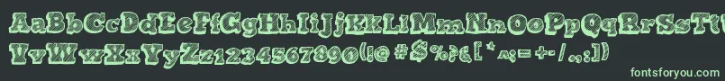 Czcionka Sketchnothing – zielone czcionki na czarnym tle