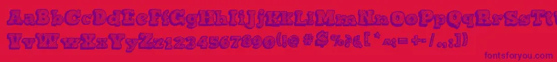 Sketchnothing Font – Purple Fonts on Red Background