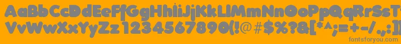 Folksxx-Schriftart – Graue Schriften auf orangefarbenem Hintergrund