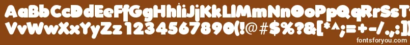フォントFolksxx – 茶色の背景に白い文字