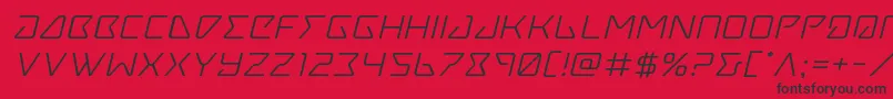 Tracerexpandital Font – Black Fonts on Red Background