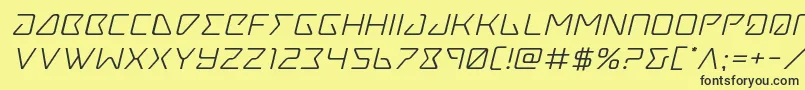 Tracerexpandital Font – Black Fonts on Yellow Background