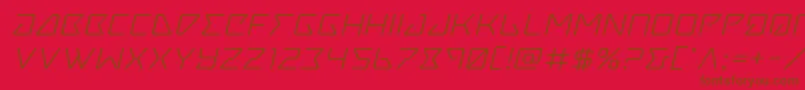 Tracerexpandital Font – Brown Fonts on Red Background