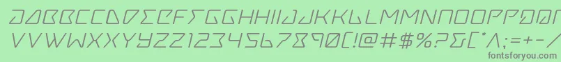 Tracerexpandital Font – Gray Fonts on Green Background