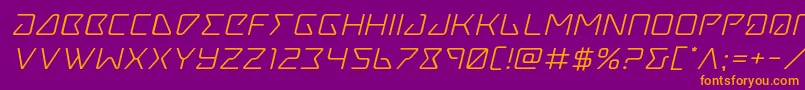 Tracerexpandital Font – Orange Fonts on Purple Background