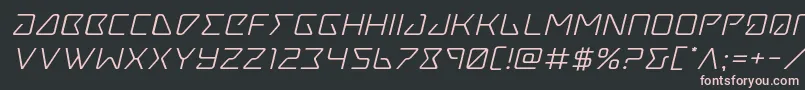 Tracerexpandital Font – Pink Fonts on Black Background