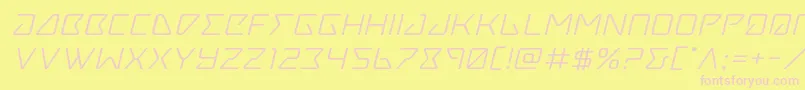 Tracerexpandital Font – Pink Fonts on Yellow Background