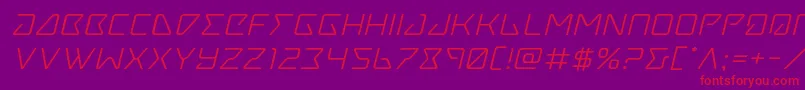 Tracerexpandital Font – Red Fonts on Purple Background