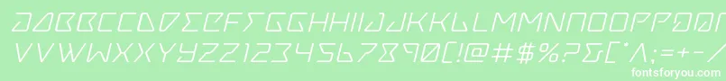 Tracerexpandital Font – White Fonts on Green Background