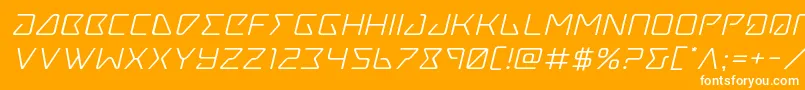 Tracerexpandital Font – White Fonts on Orange Background