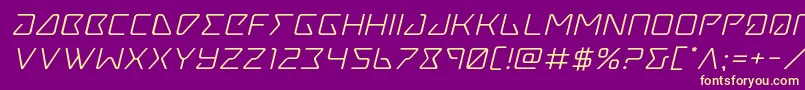 Tracerexpandital Font – Yellow Fonts on Purple Background