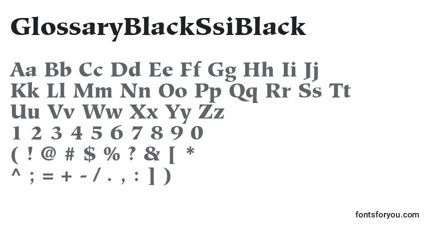Fuente GlossaryBlackSsiBlack - alfabeto, números, caracteres especiales