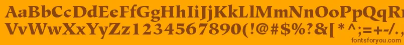 GlossaryBlackSsiBlack Font – Brown Fonts on Orange Background