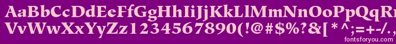 GlossaryBlackSsiBlack-Schriftart – Rosa Schriften auf violettem Hintergrund