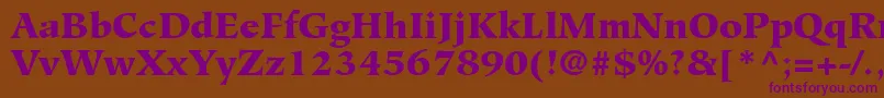 GlossaryBlackSsiBlack-fontti – violetit fontit ruskealla taustalla
