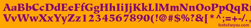 GlossaryBlackSsiBlack Font – Purple Fonts on Orange Background